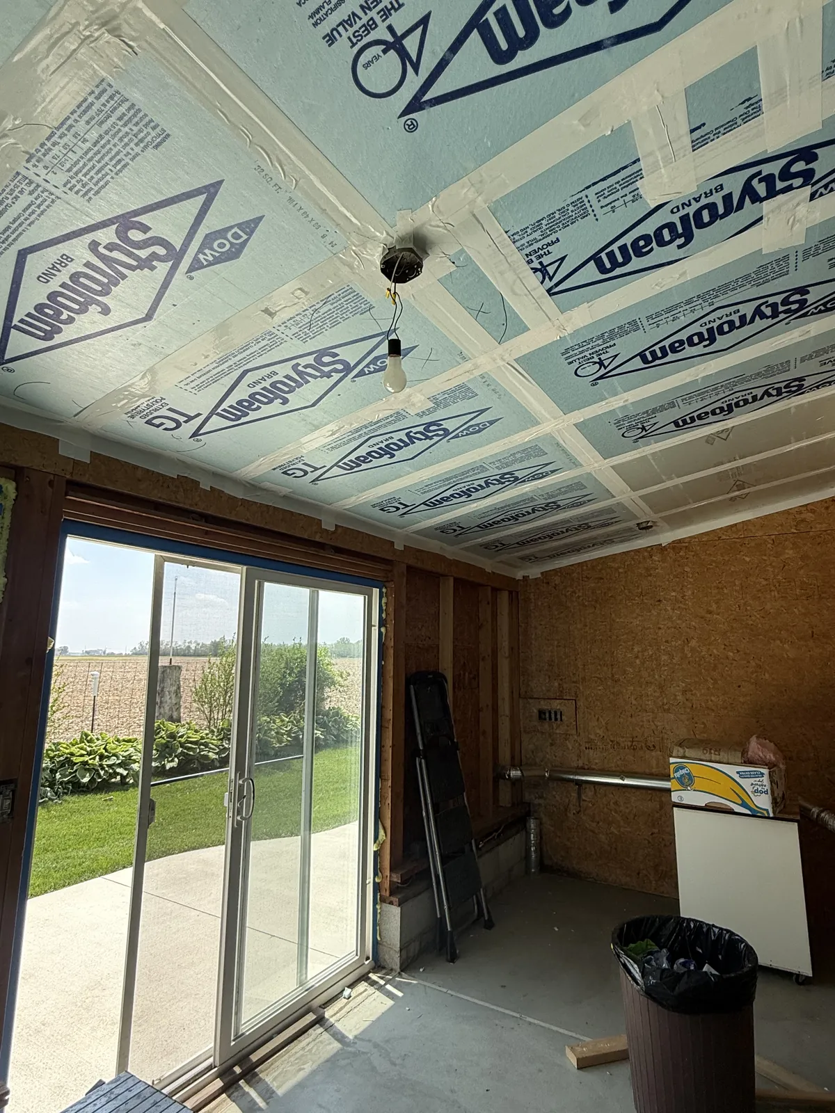 Existing windows and finishes before demolition.